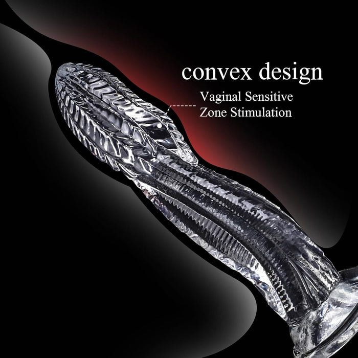 Realistic dildo XXL 25 cm with strong suction cup and tail