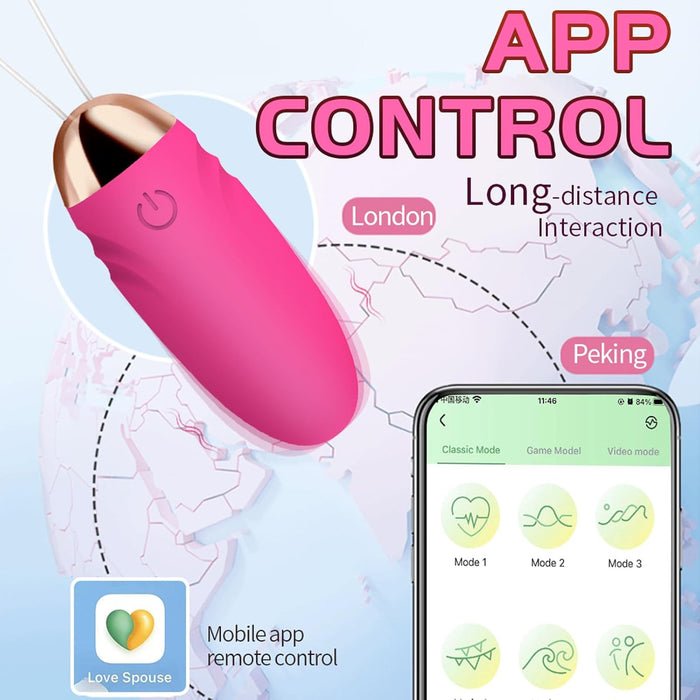 Vibrating vibrating egg with 9 modes and APP control for women