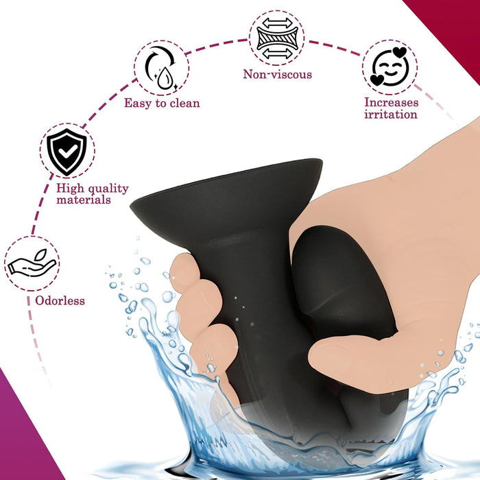 Unikalus lenktas dildo su stipria prisitvirtinančia pagrindu – S dydis