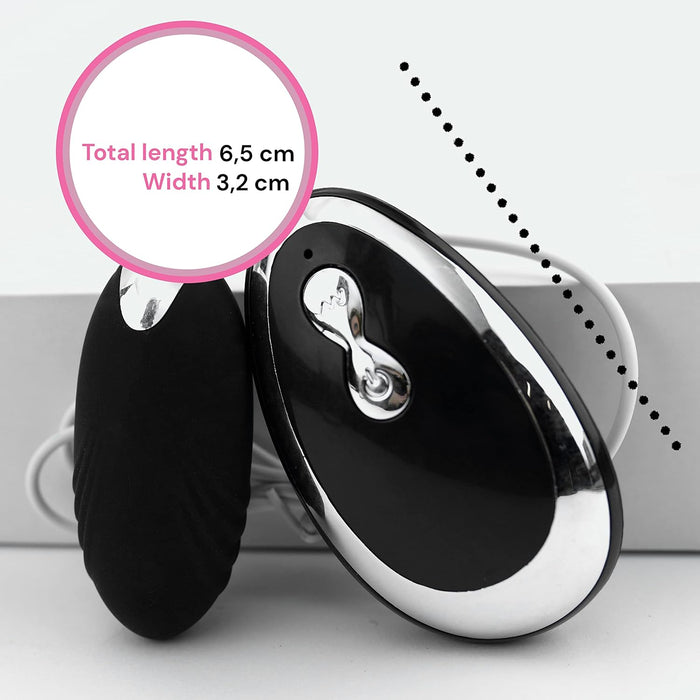 Kompaktiškas vibro kiaušinis su 10 vibracijos režimų ir nuotolinio valdymo pulteliu