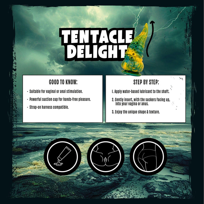 Mythical Mates Tentacle Delight green and yellow - unique and colorful design