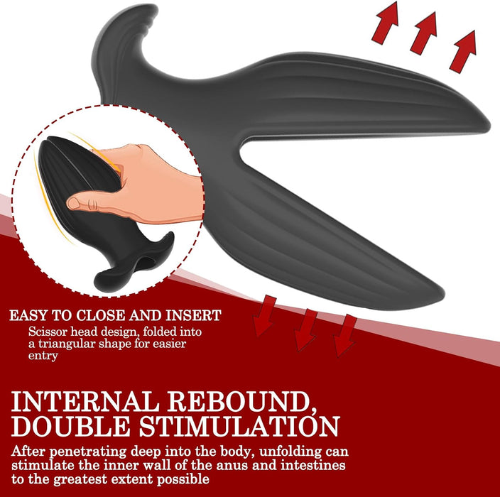 Hohl Anal Plug with Safety, Anal Toy for Women and Men (Size S)