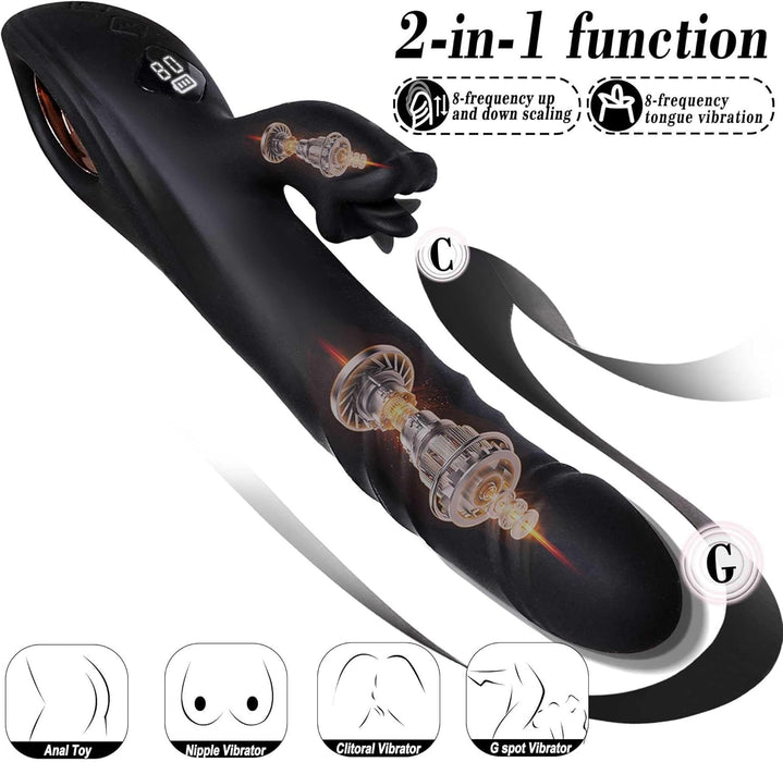 Vibruojantis dildo su 8 režimais – realistinis silikono stimulacijos žaislas