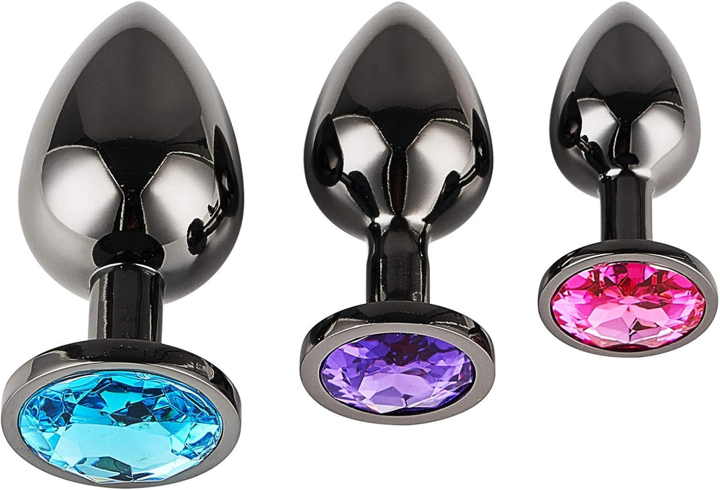 Erotinis metalinis analinis kaištis Bianti 2ge rinkinys su spalvotais kristalais