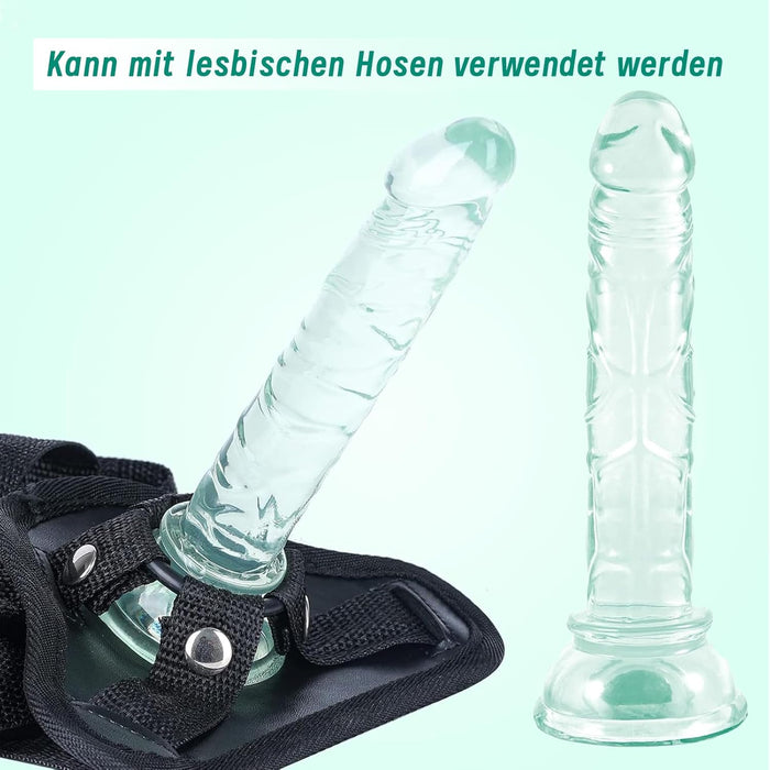 Set of three silicone sex toys with a strong attachment base