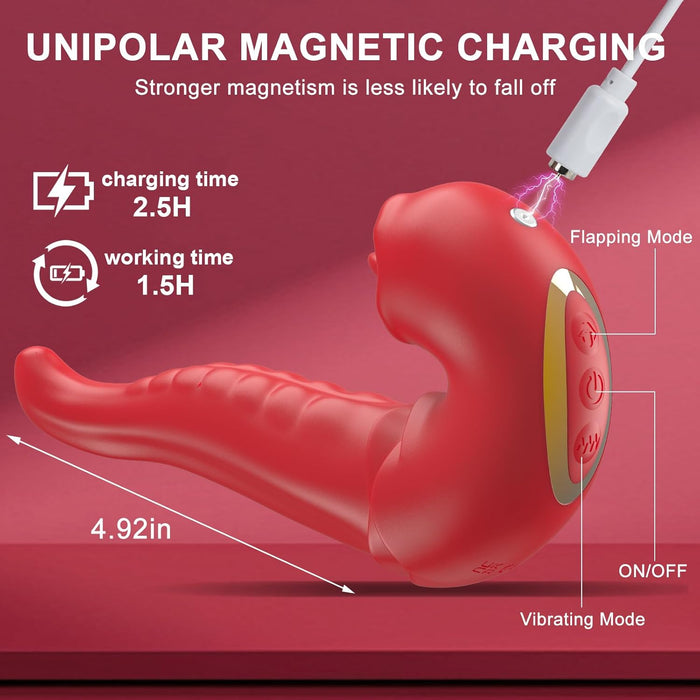 3-in-1 Zungenvibrator mit APP-Steuerung für intensive G-Punkt- und Klitorisstimulation
