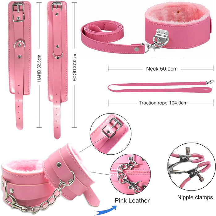 33 Dalių BDSM Rinkinys Poraoms – Įvairiapusė Žaidimų ir Sensorinė Patirtis