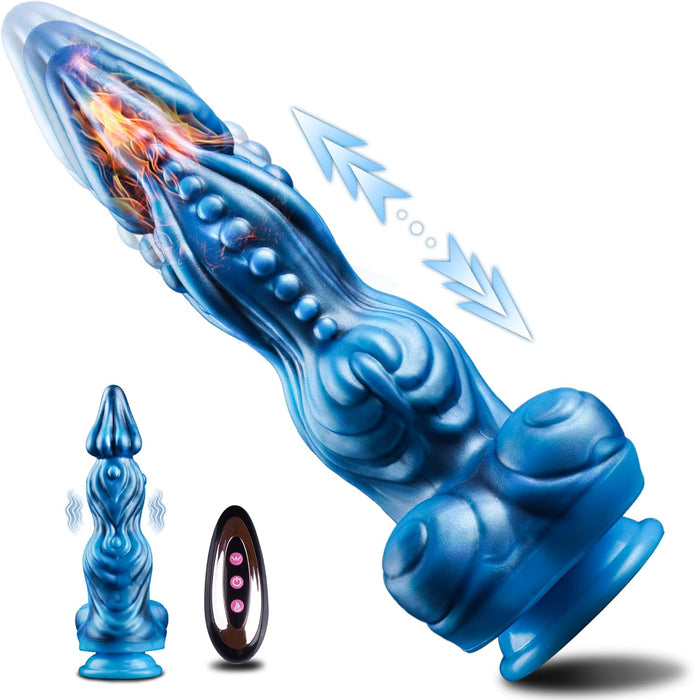 Analinis Dildo Vibratorius su 10 Stočių Režimų, Šildymo Funkcija ir Nuotoliniu Valdymu