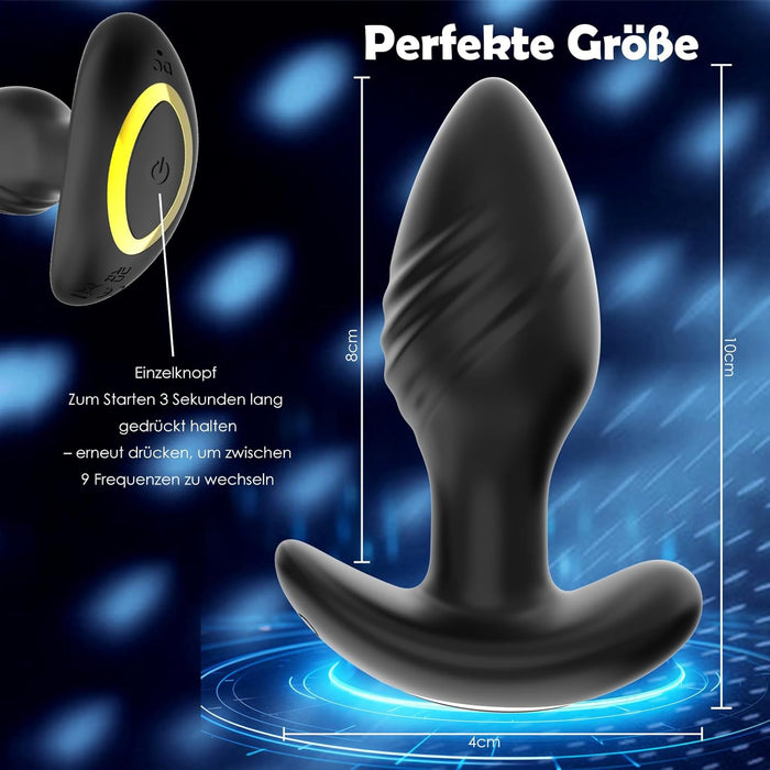 Analinis vibracijos žaislas vyrams su 7 sukimosi ir 9 vibracijų režimais