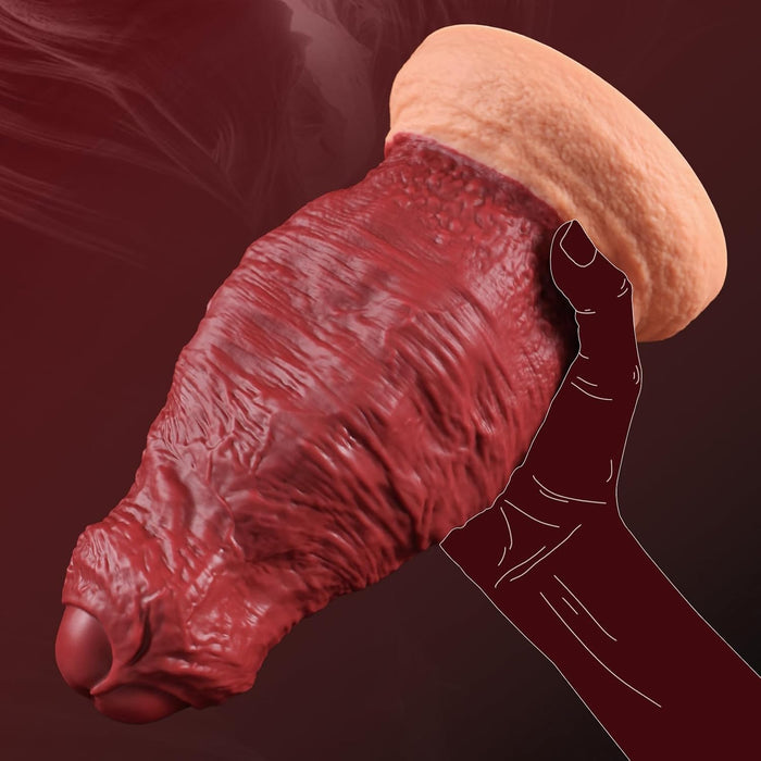 25 cm XXL neapdirbtas dildo su grublėtu paviršiumi ir stipria prisisukimo siurbtuku
