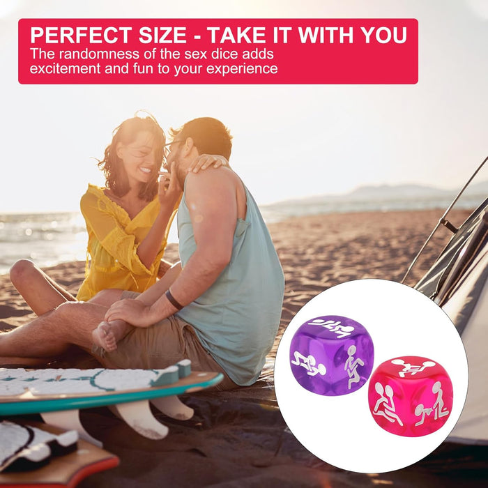Erotic game for couples with 2 dice - 12 positions for your evening