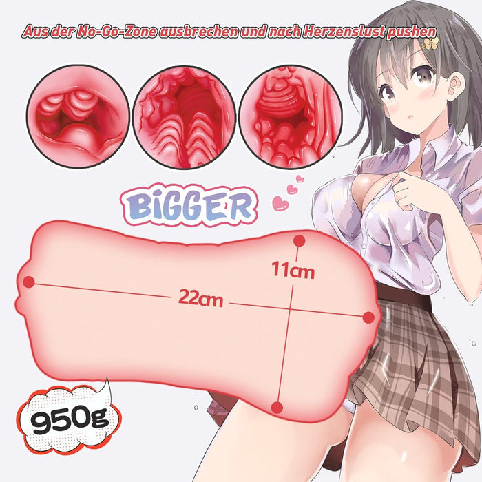 3-in-1 950g Masturbator for Men with Three Channel Texture