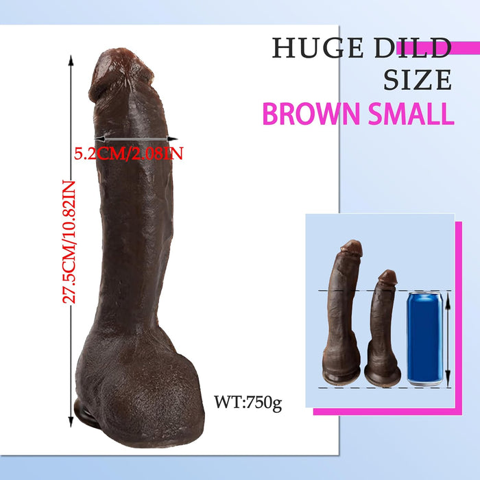 22 cm Realistic Anal Dildo with Strong Suction Head for Intimate Pleasure