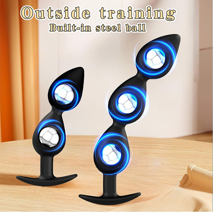 Buttplug silicone anal plug with internal ball – soft and comfortable