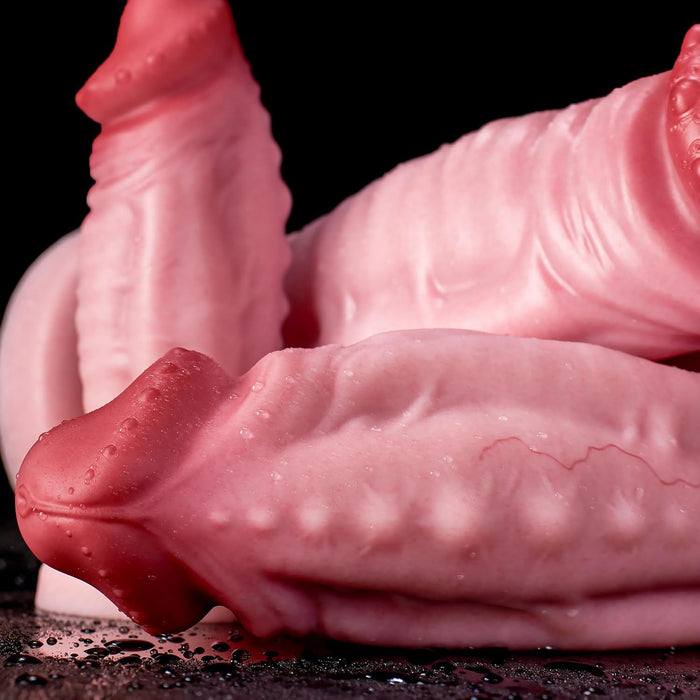 Large thick silicone Monster dildo with strong suction cup attachment