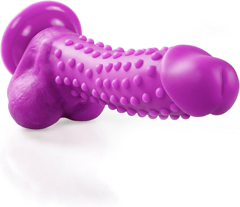 Realistic silicone dildo "Crocodile" with strong screw base, 23 cm long