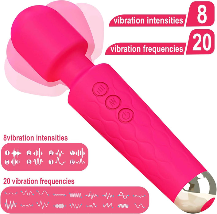 Vibrating massager for G-spot and clitoral stimulation with 8 modes