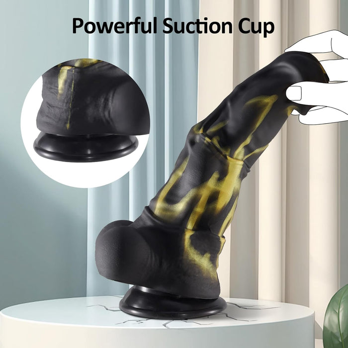 36cm didelis monstras dildo iš silikono su stipria prisiurbimo pagalve laisvoms rankoms