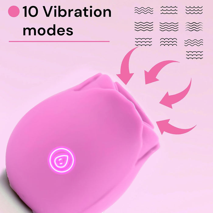 Klitorio siurblys su 10 darbo režimų, 6,6 cm ilgio ir USB įkraunamas vibratoriaus stimulus moterims