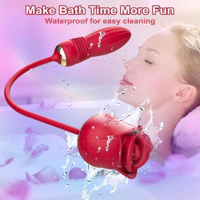 2-in-1 Enjoy Tongue Shape Vibrator with 10 Modes and 3 Kissing Functions