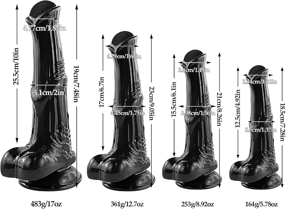 Realistic 21 cm horse-shaped dildo with strong suction cup for intimate pleasure