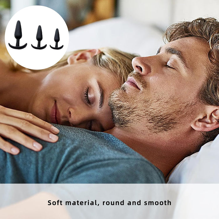 3-Piece Anal Plug Set With Safe Silicone Material For All Levels Of Pleasure