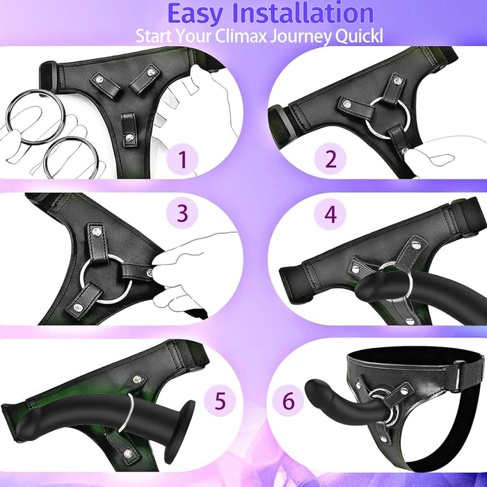 Vibruojantis Strap-On dildo su stipria prisitvirtinimo siurbtuke ir nuotoliniu pulteliu