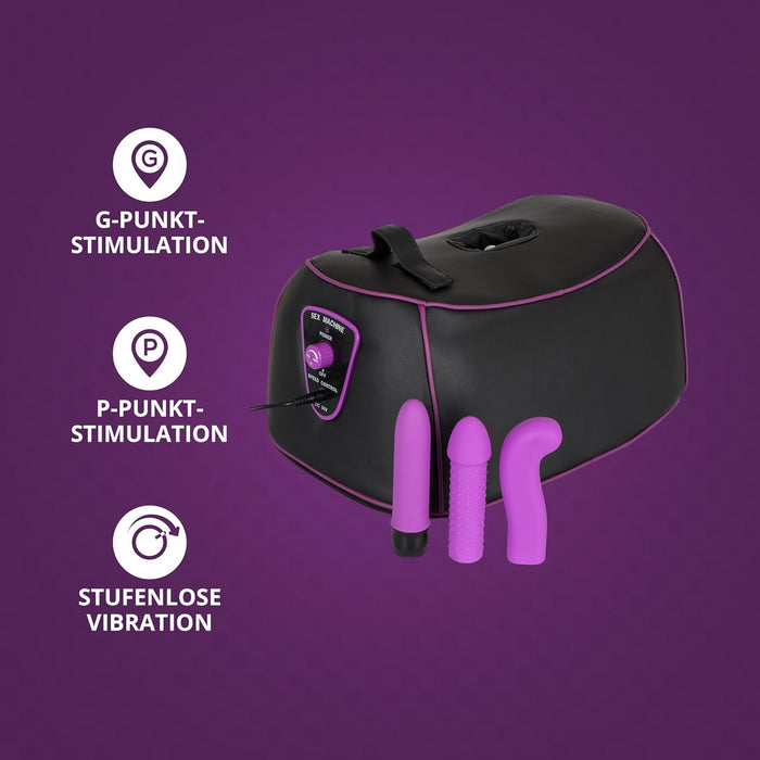 Lovemaschine G- ir P taško vibratorius su rotacija ir silikono antgaliais