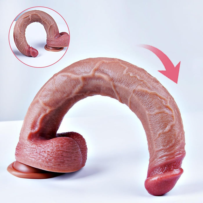 42 cm Realistic Large Dildo with Strong Suction Cup, Soft Silicone