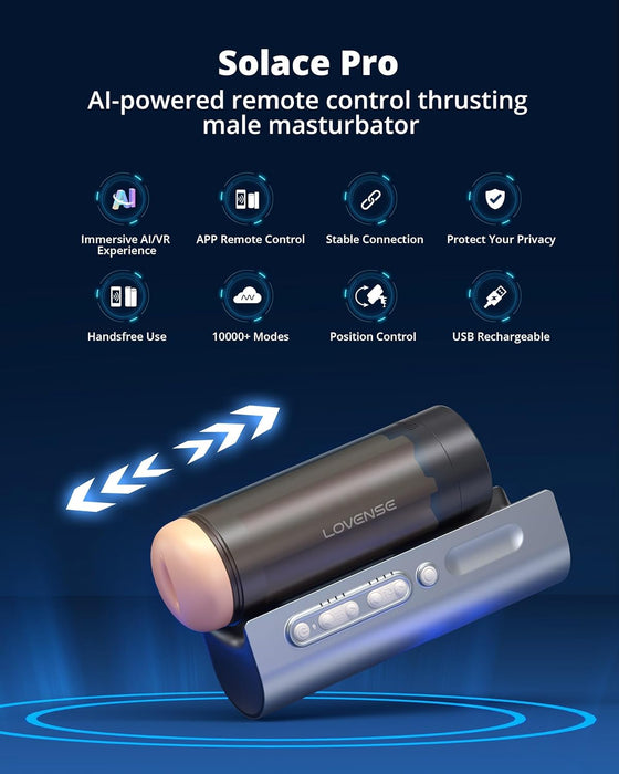 Solace Pro – Automatinis vyrams skirtas masturbatorius su App valdymu ir KI sistema