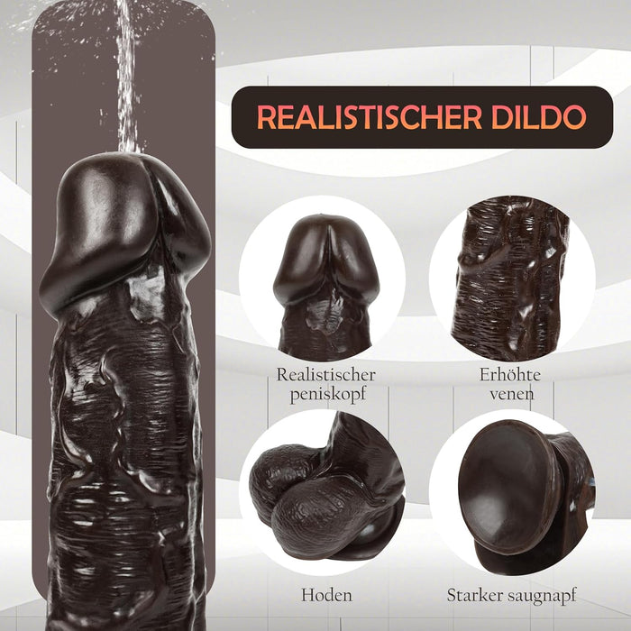 27cm XL Analinis Dildo su Vandens Purškimo Funkcija ir Saugumu