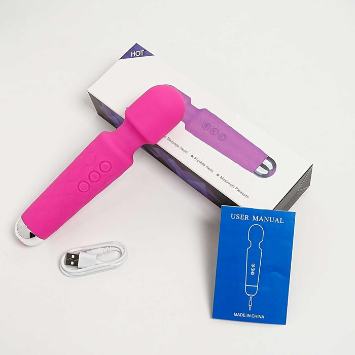 Vibrating massager for G-spot and clitoral stimulation with 8 modes