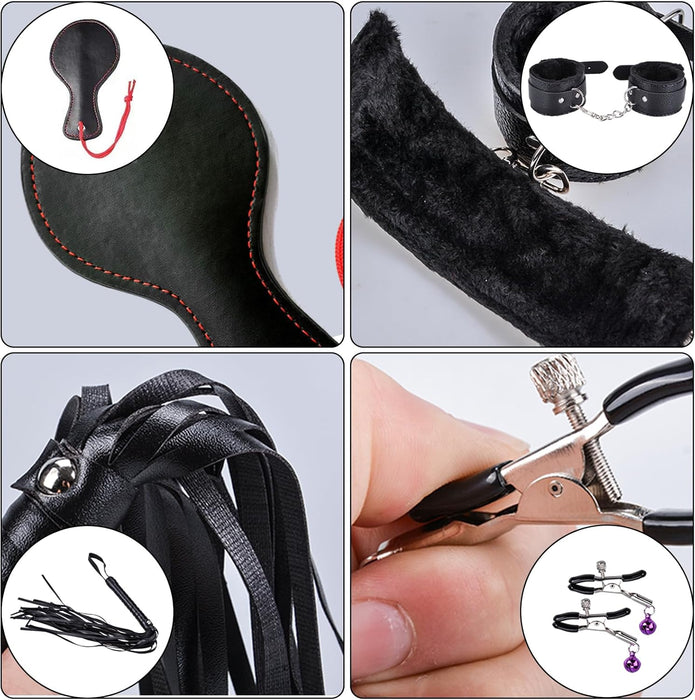 Erotic SM Bondage Set for Couples - Various Wearable Key Toys and a Plug