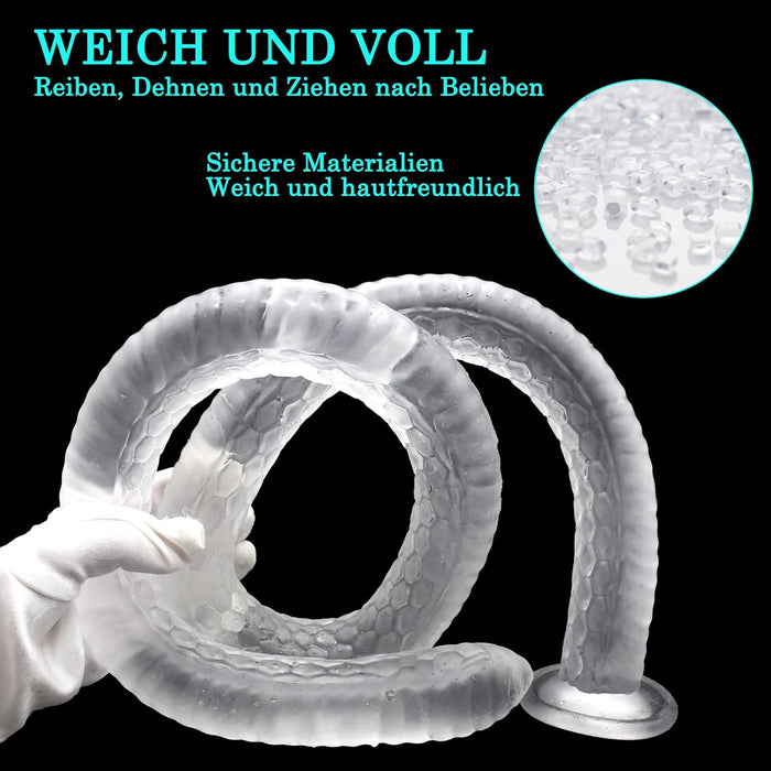 Exceptionally long 106 cm realistic Snake with strong attachment base