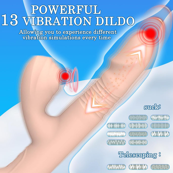 Classic G-spot and anal vibrator with 13 modes and suction cup