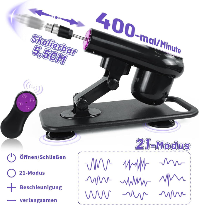 Automatinė intymioji mašina su 5,5 cm teleskopiniu veikimu ir nuotoline valdymu