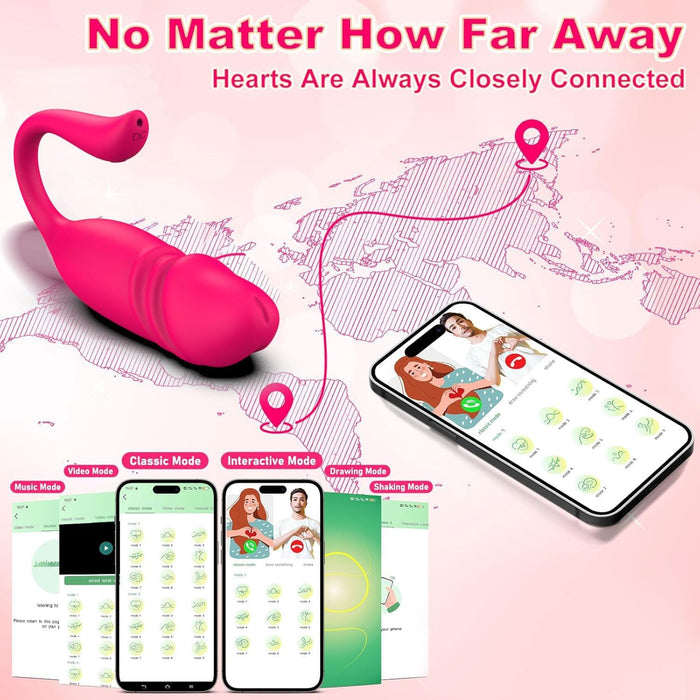 APP-controlled clitoral stimulator with 9 vibration modes - a unique couples toy
