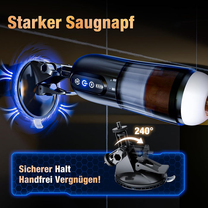 Elektrinis vyriškas masturbatorius – teleskopo, sukimosi ir vibracijos funkcijos