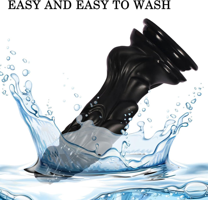 Large realistic dragon dildo with strong grip base and texture