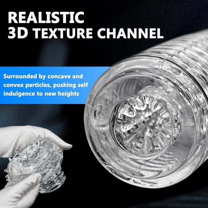 Realistic pocket masturbator for men with 3D vagina tunnel