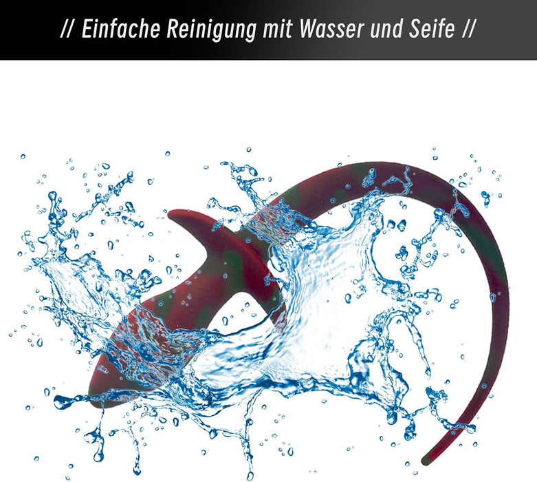 Cosplay silicone anal plug with dog tail - green and soft