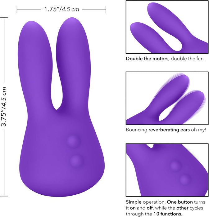 Rechargeable purple charger in Bunny design with 10 modes