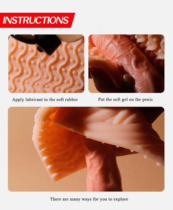 TPE Rankinis Vyrams su Dviguba Tekstūra – Kūno Spalvos Masturbatorius