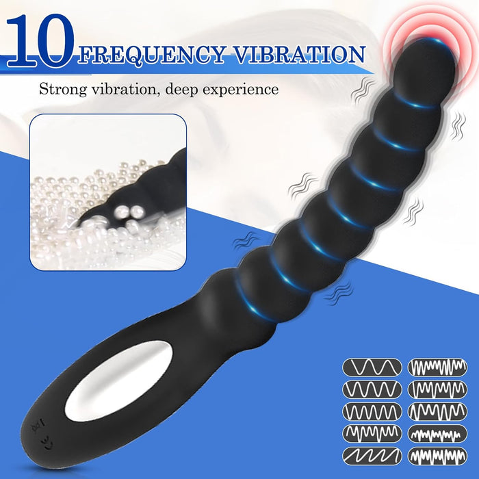Analiniai vibratoriai vyrams ir moterims su 10 vibracijos režimų ir integruotomis analinėmis granulėmis