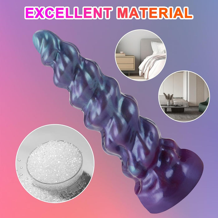 18,8 cm Mažas Fantazijos Monstro Formos Dildo su Stipria Prisipučiama Pagrindu