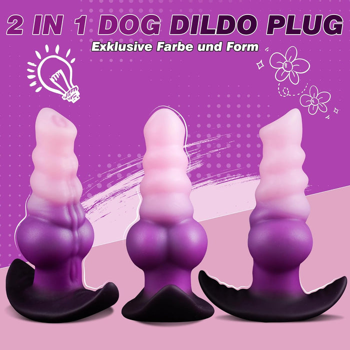 Large Silicone Anal Plug with Strong Suction Base Monster Fantasy