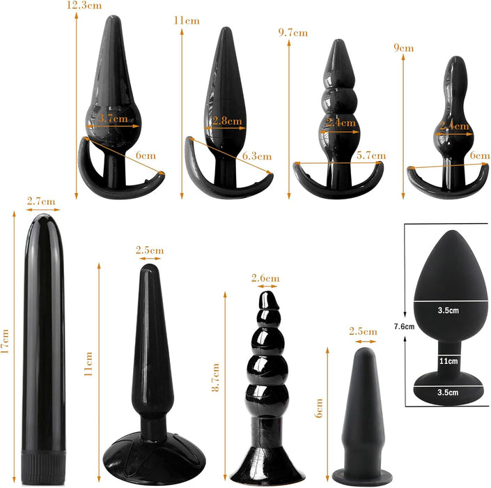 Prabangus 16 dalių erotinių žaislų rinkinys intymiems žaidimams porose