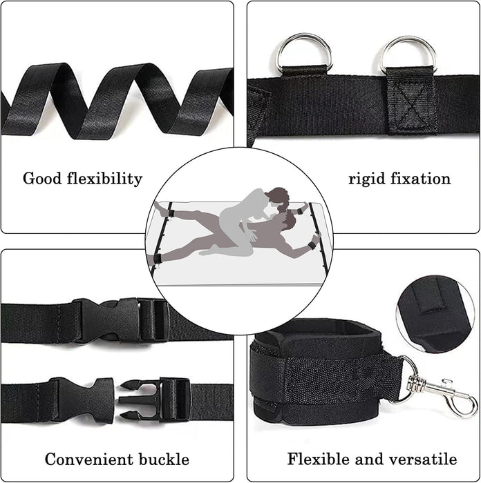 7-piece BDSM set for bed bolts, handcuffs, mask and other fun