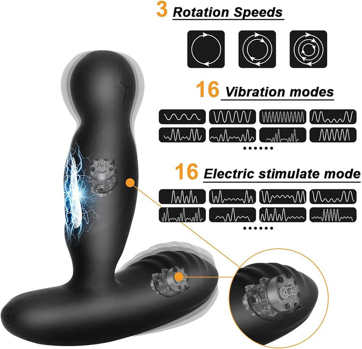 Anal vibrator with 16 vibration and 3 pulse modes, stimulates the prostate point and G-spot