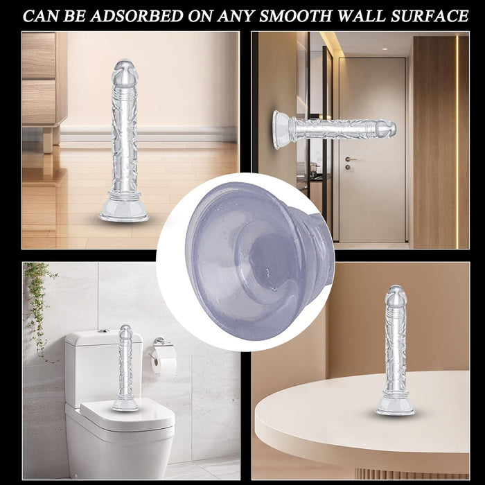 3 dalių tikroviškų dildo rinkinys su stipria prisiurbimo siurbtuku